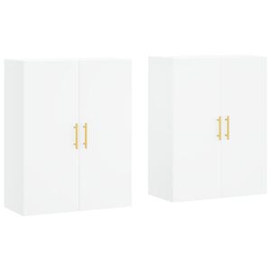 vidaXL Armoires murales 2 pcs blanc 69,5x34x90 cm