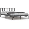 vidaXL Cadre de lit Gris Bois de pin massif 120x190 cm Petit double