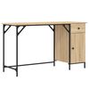 vidaXL Bureau d'ordinateur chêne sonoma 131x48x75 cm bois d’ingénierie
