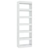 vidaXL Biblioth&egrave;que/S&eacute;parateur de pi&egrave;ce Blanc brillant 60x30x198 cm