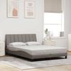vidaXL Cadre de lit sans matelas Hanko taupe 140x190 cm tissu