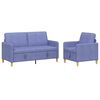 vidaXL Canap&eacute; avec rangement 2 pc Bleu denim Polyester
