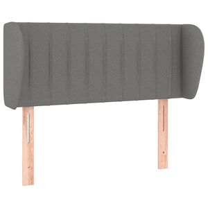 vidaXL T&ecirc;te de lit avec oreilles Gris fonc&eacute; 83x23x78/88 cm Tissu