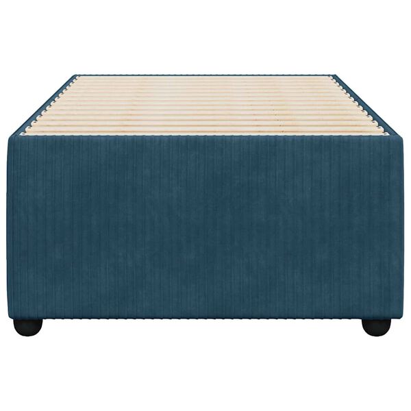vidaXL Cadre de lit sans matelas bleu 80x200 cm velours