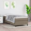 vidaXL Sommier &agrave; lattes de lit avec matelas Taupe 80x200 cm Tissu