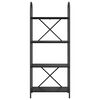 vidaXL &Eacute;tag&egrave;re Ch&ecirc;ne noir 60 x 30 x 146 cm Bois d'ing&eacute;nierie