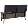 vidaXL Banc de rangement avec dossier 110 cm Noir Similicuir