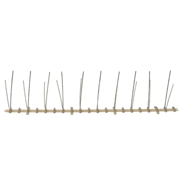 vidaXL Ensemble de 20 pics &agrave; 2 rang&eacute;es contre oiseaux Plastique 10m