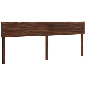 vidaXL T&ecirc;te de lit en bois brut ROSTOCK Marron fonc&eacute; 200 cm