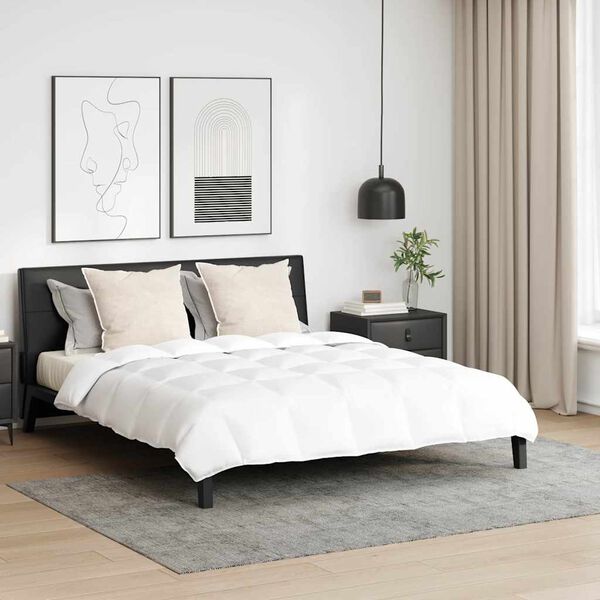 vidaXL Ensemble de Duvet avec oreiller 3 pcs Blanc Plume de canard