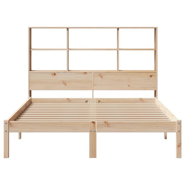 vidaXL Lit biblioth&egrave;que sans matelas 120x200 cm bois de pin massif