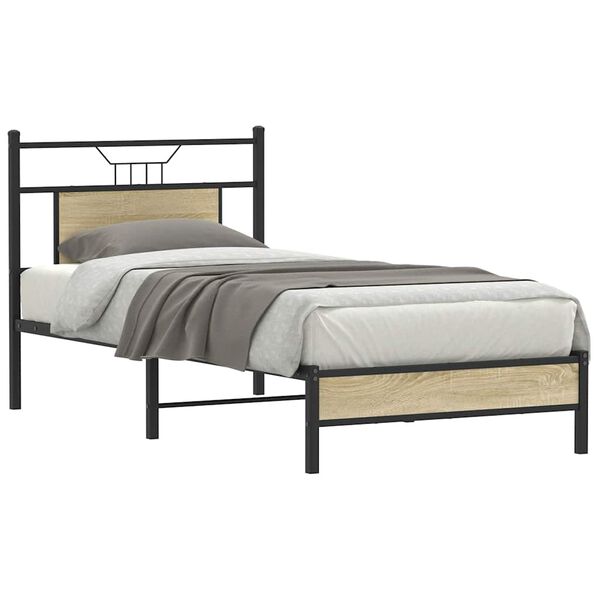 vidaXL Cadre de lit sans matelas chêne sonoma 80x200 cm