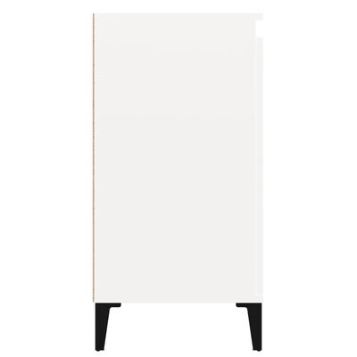 vidaXL Tables de chevet 2pcs blanc brillant 40x35x70cm bois ingénierie
