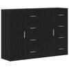 vidaXL Buffet 2 pcs Ch&ecirc;ne noir 60 x 31 x 84 cm Bois d'ing&eacute;nierie