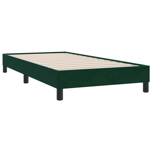 vidaXL Sommier &agrave; lattes de lit sans matelas vert fonc&eacute; 100x210 cm