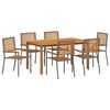 vidaXL Ensemble de salle &agrave; manger pour jardin 7 pc Gris