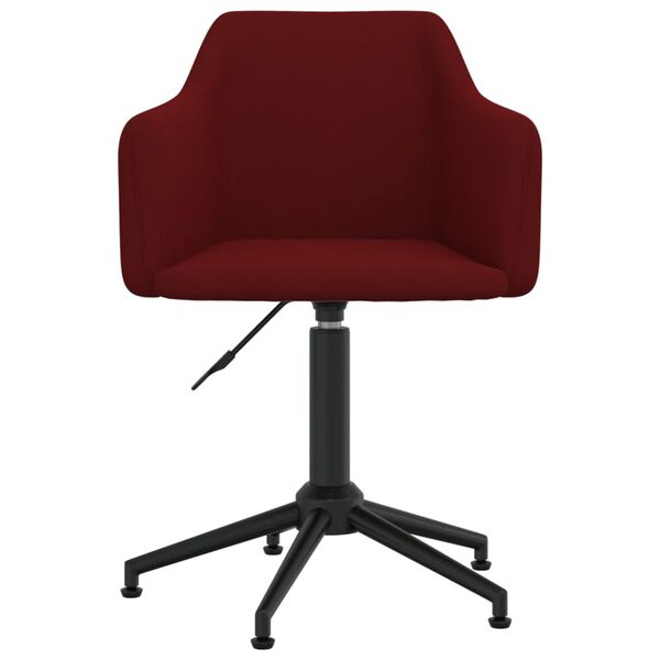 vidaXL Chaises pivotantes &agrave; manger lot de 6 Rouge bordeaux Velours
