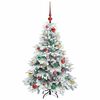 vidaXL Sapin de No&euml;l artificiel avec 150 LED Blanc 120 cm PE et PVC