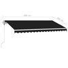 vidaXL Auvent automatique sur pied 400x300 cm Anthracite