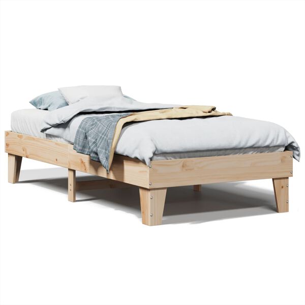 vidaXL Cadre de lit sans matelas 90x200 cm bois de pin massif