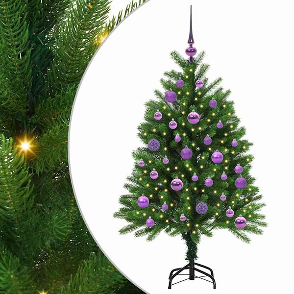 vidaXL Sapin de No&euml;l avec 150 LED avec support Vert 120 cm PE