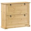 vidaXL Armoire &agrave; chaussures Corona 99x32x85 cm bois de pin massif