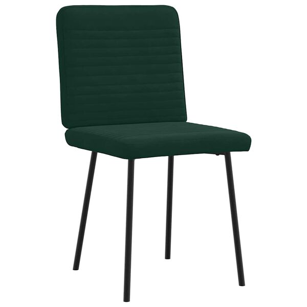 vidaXL Chaises &agrave; manger lot de 6 vert fonc&eacute; velours