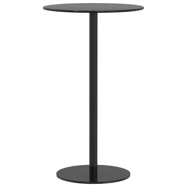 vidaXL Table de jardin ronde noir &Oslash;60x105 cm acier