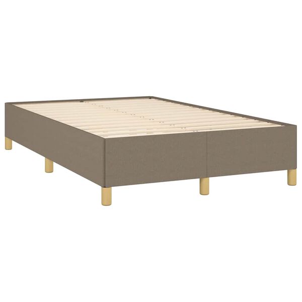 vidaXL Sommier &agrave; lattes de lit avec matelas taupe 120x190 cm tissu