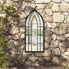vidaXL Miroir de jardin Noir 100x45 cm Fer pour utilisation ext&eacute;rieure