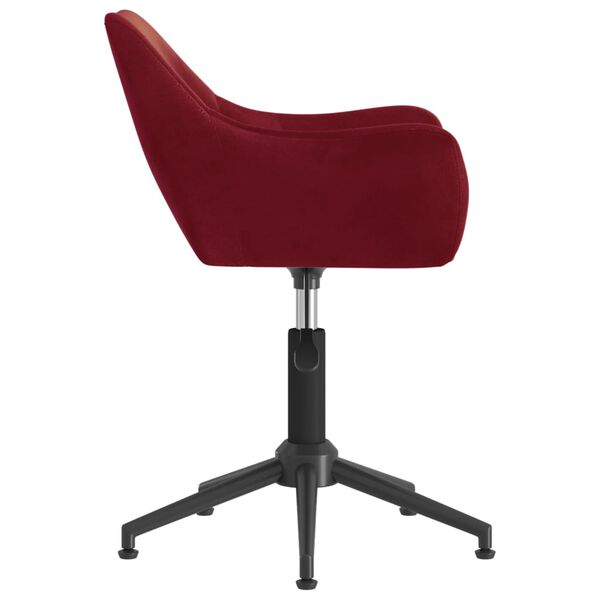 vidaXL Chaise pivotante de salle &agrave; manger Rouge bordeaux Velours