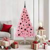 vidaXL Sapin de No&euml;l artificiel pr&eacute;-&eacute;clair&eacute; Rose 150 cm PVC