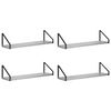 vidaXL &Eacute;tag&egrave;res Murales 4 pc Sonoma gris 60 x 16 x 15,5 cm