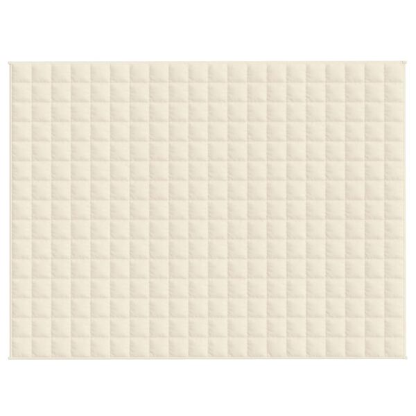 vidaXL Couverture lest&eacute;e Cr&egrave;me clair 150x200 cm 7 kg Tissu