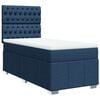 vidaXL Sommier &agrave; lattes de lit avec matelas Bleu 90x200 cm Tissu
