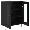 vidaXL Buffet Ch&ecirc;ne noir 69,5 x 34 x 90 cm Bois d'ing&eacute;nierie