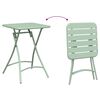 vidaXL Ensemble bistrot 3 pcs Vert Acier