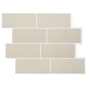 vidaXL Carreau de m&eacute;tro 50 pc Beige 29 x 21 cm Polyur&eacute;thane et PET