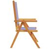 vidaXL Chaises inclinables de jardin lot de 4 tissu et bois massif