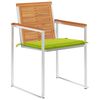 vidaXL Chaises de jardin lot de 6 avec coussins Bois d'acacia solide