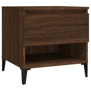 vidaXL Table d'appoint Ch&ecirc;ne marron 50x46x50 cm Bois d'ing&eacute;nierie