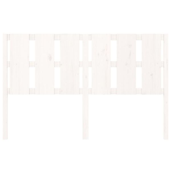 vidaXL T&ecirc;te de lit blanc 155,5x4x100 cm bois massif de pin