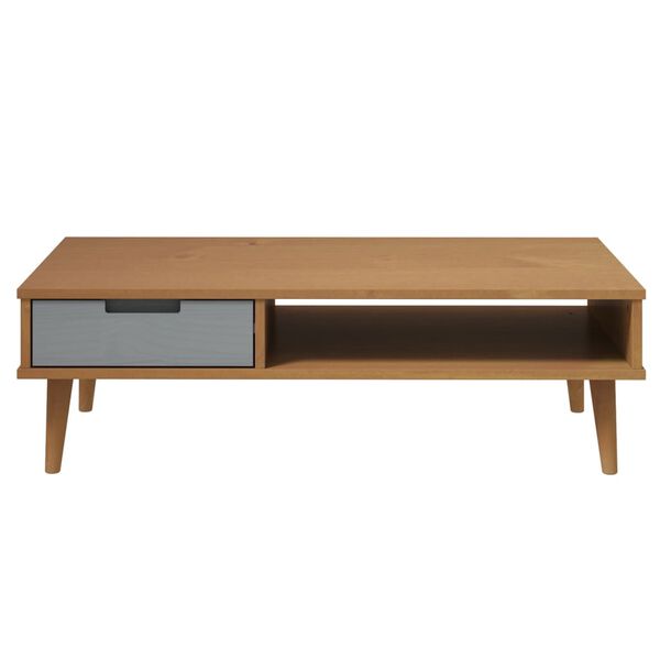 vidaXL Table basse MOLDE Marron 100x55x31 cm Bois de pin massif