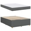 vidaXL Cadre de lit avec matelas Gris fonc&eacute; 160 x 200 cm tissu