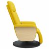 vidaXL Fauteuil inclinable de massage repose-pieds jaune clair tissu