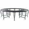 vidaXL Banc d'Arbre 8-Nombre de places &Oslash; 160 x 44 cm Acier Noir Rond