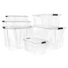 vidaXL Bo&icirc;tes de rangement avec couvercles 2 pcs Transparent 21 L