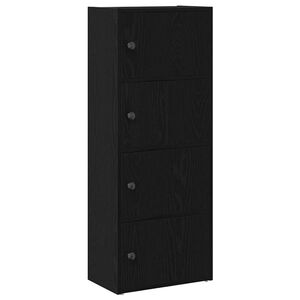vidaXL Biblioth&egrave;que ch&ecirc;ne noir 40x24x102 cm bois d'ing&eacute;nierie