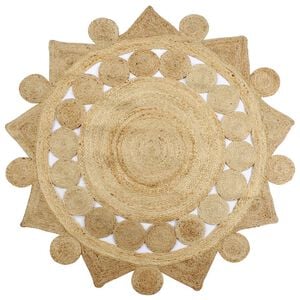 vidaXL Tapis fait &agrave; la main Jute tress&eacute;e 90 cm
