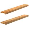 vidaXL Appuis de fen&ecirc;tre 2 pcs marron clair bois de ch&ecirc;ne massif